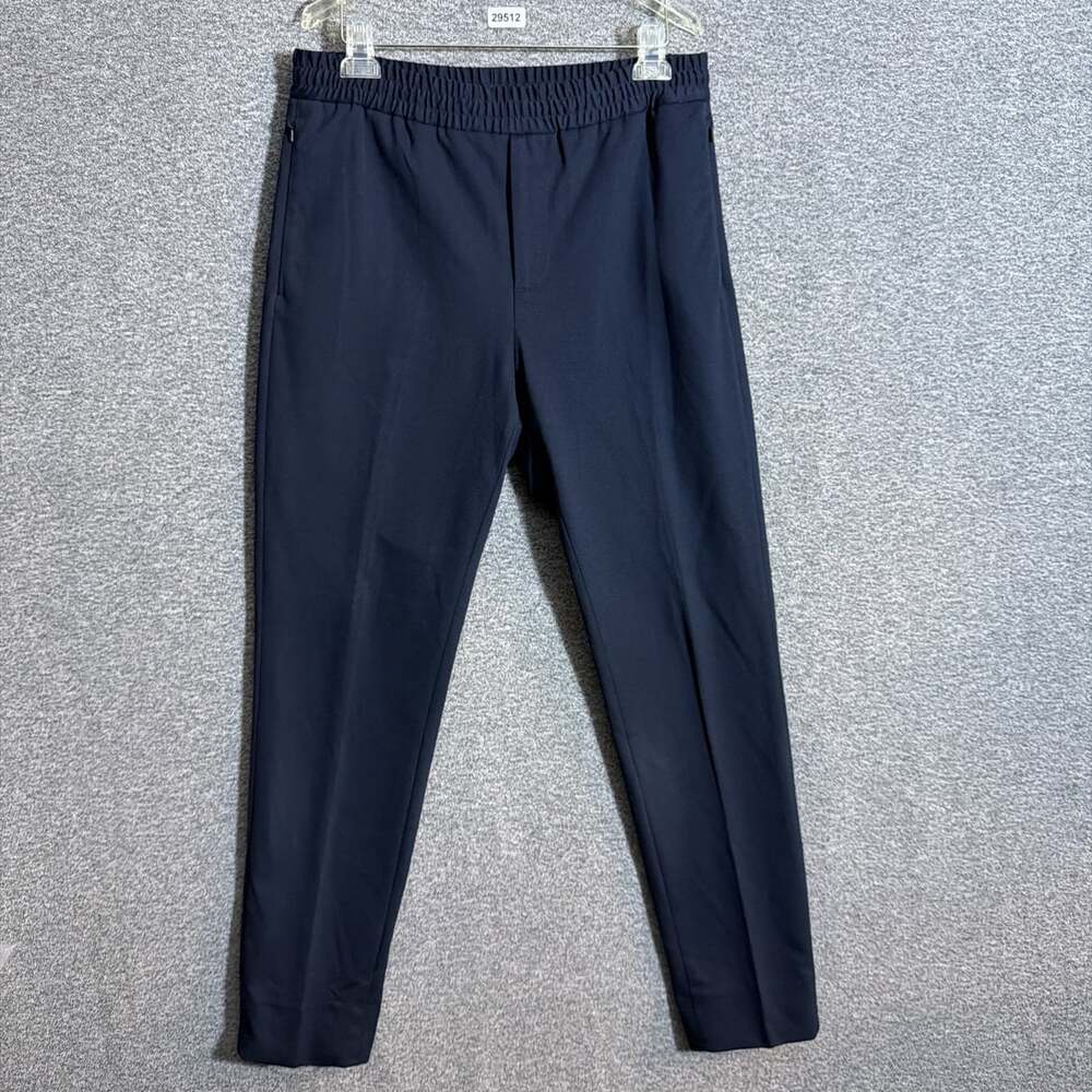 J.Lindeberg Men's Size 50 Navy Blue Sahsa DS Sponge Twill Trouser Golf Pants